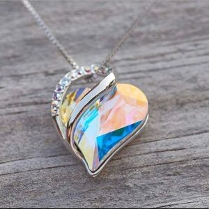 Infinity Love Heart Pendant Necklace